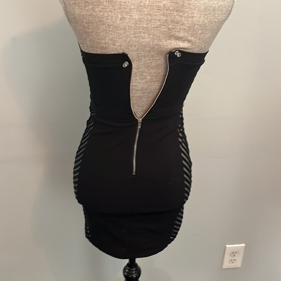 Agaci mini little black dress with nude side panels size small - Picture 2 of 5